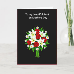 Stippen Tante Bloemen Verjaardagskaart Kaart