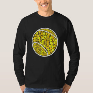 Stippen Tennis Speler Internationale Stippen Dag T-shirt