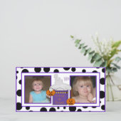 Stippen Trick or treat Foto Kaarten (Staand voorkant)