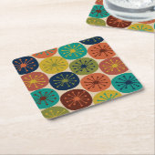 Stippen uit de Middeleeuwse eeuw Vierkante Kartonnen Onderzetter (Schuin)