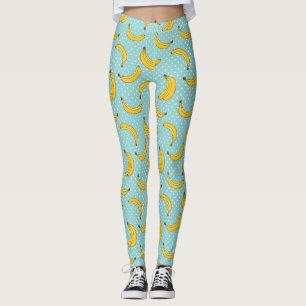 Stippen van bananen en pokken leggings