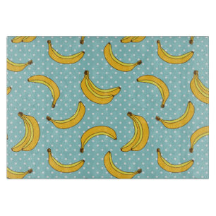 Stippen van bananen en pokken snijplank
