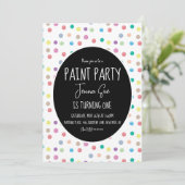 Stippen van de Waterverf van de Paint Party Eerste Kaart (Staand voorkant)