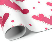 Stippen van het Duitse liefdesrood op witboek Cadeaupapier (Rol Hoek)
