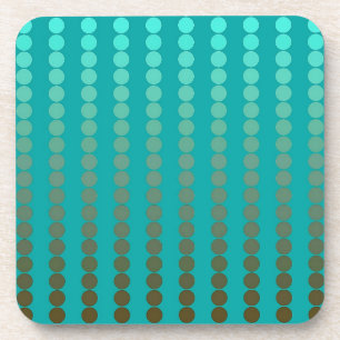 Stippen van het type Satin - turquoise en pewter g Onderzetter