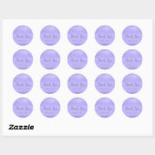 Stippen van lavender en Silver Confetti Ronde Sticker (Vel)