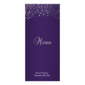 Stippen van Paarse en zilverConfetti Reclamekaart (Voorkant)