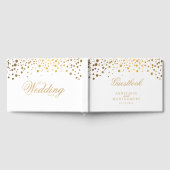 Stippen van witte en goudConfetti Gastenboek (Volledig)