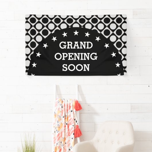 Stippen & vierkantjes & sterren / zwart wit + uw i spandoek (Insitu)