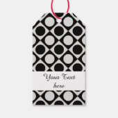 Stippen & vierkantjes / zwart wit + uw ideeën cadeaulabel (Voorkant)