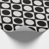 Stippen & vierkantjes / zwart wit + uw ideeën cadeaupapier (Hoek)