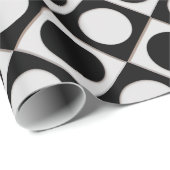 Stippen & vierkantjes / zwart wit + uw ideeën cadeaupapier (Rol Hoek)