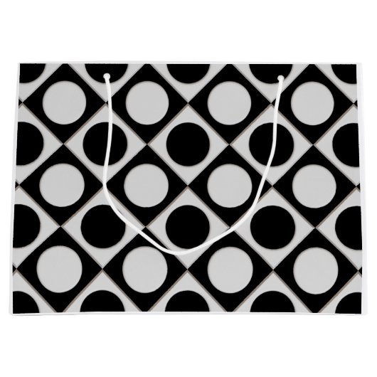 Stippen & vierkantjes / zwart wit + uw ideeën groot cadeauzakje (Voorkant)