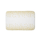 Stippen voor Gold- en White Bokeh-cirkels Badmat (Voorkant)