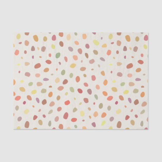 Stippen voor kleurrijke kunst op beige tissuepapier (Voorkant)