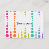 Stippen voor regenboogbrabbels visitekaartje (Achterkant)