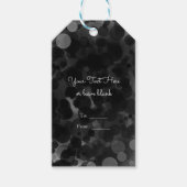 Stippen voor zwart-wit en moderne grafische partij cadeaulabel (Voorkant)