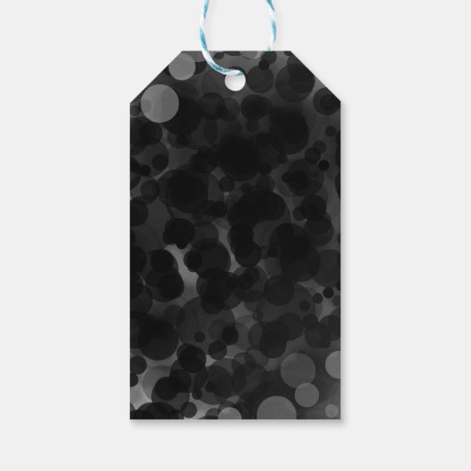 Stippen voor zwart-wit en moderne grafische partij cadeaulabel (Achterkant)