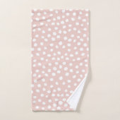 Stippen Wilde Dier Druk Blush Pink and White Spots Bad Handdoek (Handdoek)