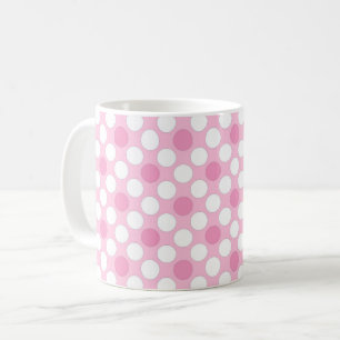 Stippen wit roze retro koffiemok