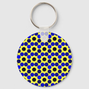 Stippen zwart en blauw Sleutelhanger zien