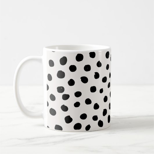 Stippen zwart en wit Dalmatiaans Koffiemok (Links)