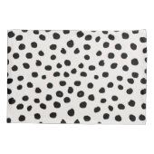 Stippen zwart en wit Dalmatiaans Kussensloop (Achterkant)