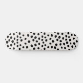 Stippen zwart en wit Dalmatiaans Skateboard (Horizontaal)
