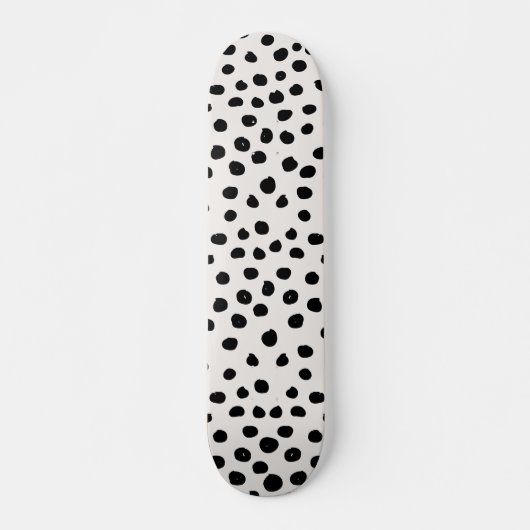 Stippen zwart en wit Dalmatiaans Skateboard (Voorkant)