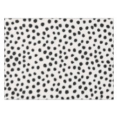 Stippen zwart en wit Dalmatiaans Tafelkleed (Voorkant (Horizontaal))