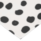Stippen zwart en wit Dalmatiaans Tafelkleed (Gekanteld)