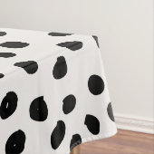 Stippen zwart en wit Dalmatiaans Tafelkleed (Voorbeeld)