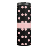 Stippen zwart/roze thermosbeker (Achterkant)