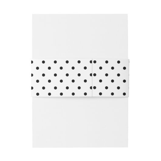 Stippen zwart-wit aangepaste buik uitnodiging uitnodigingen wikkel (Achterkant Voorbeeld)