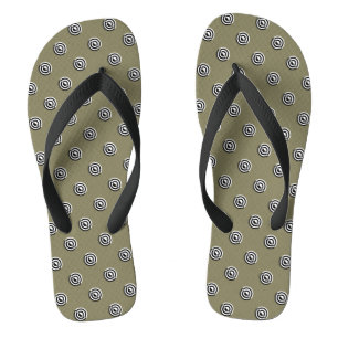 Stippen zwarte & witte doelspiegel + uw rug. teenslippers