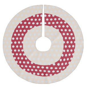 Stippenpatroon Beige Rood Kerstboom Rok