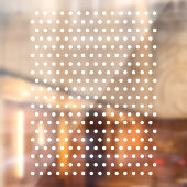 Stippenpatroon | Minimalistische witte gespikkelde Raamsticker (Vel 2)