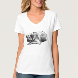 Stippenrust, zachte silhouet t-shirt