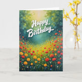 Stippenweide Vrolijkheid Kaart (Gele Bloem)