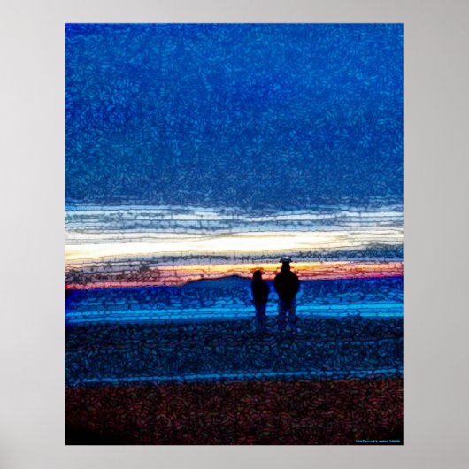 Stippled Sunset Poster (Voorkant)