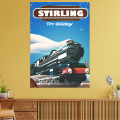 Stirling Scotland train poster. Canvas Afdruk (Insitu (Woonkamer))