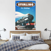 Stirling Scotland train poster. Canvas Afdruk (Insitu (Slaapkamer))