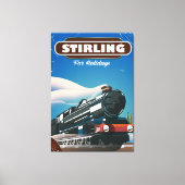 Stirling Scotland  train poster. Canvas Afdruk (Voorkant)