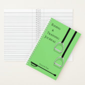 Stirrup Irons & Riding Crop Lime Green Equestrian Notitieboek (Binnen)