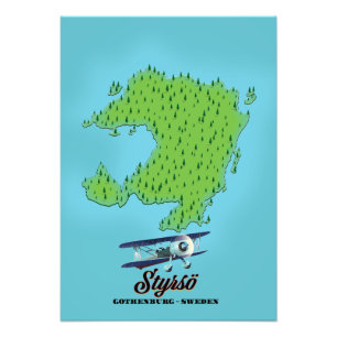Stirsö gothenburg zweden kaart foto afdruk