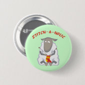 Stitch-a-holic Button (Voorkant /achterkant)