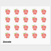 Stitch Apple 1st-graad Ronde Sticker (Vel)