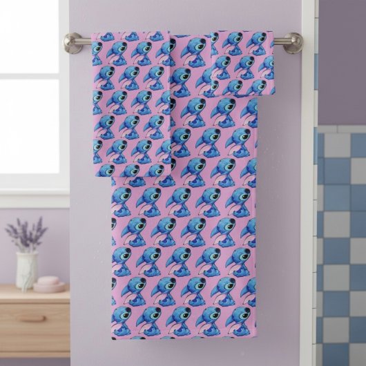 Stitch Bath Towel Set