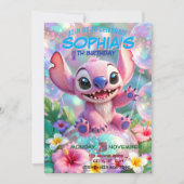 Stitch Birthday Invitation Template (Devant)