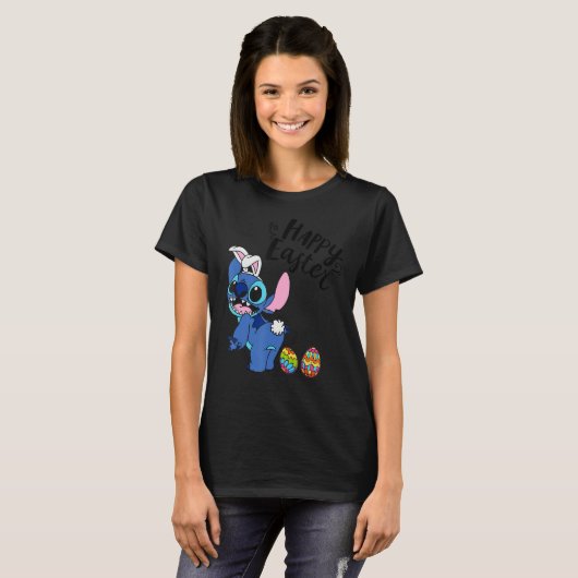 Stitch Happy Easter Easter Easter Easter Familie P T-shirt (Voorkant volledig)